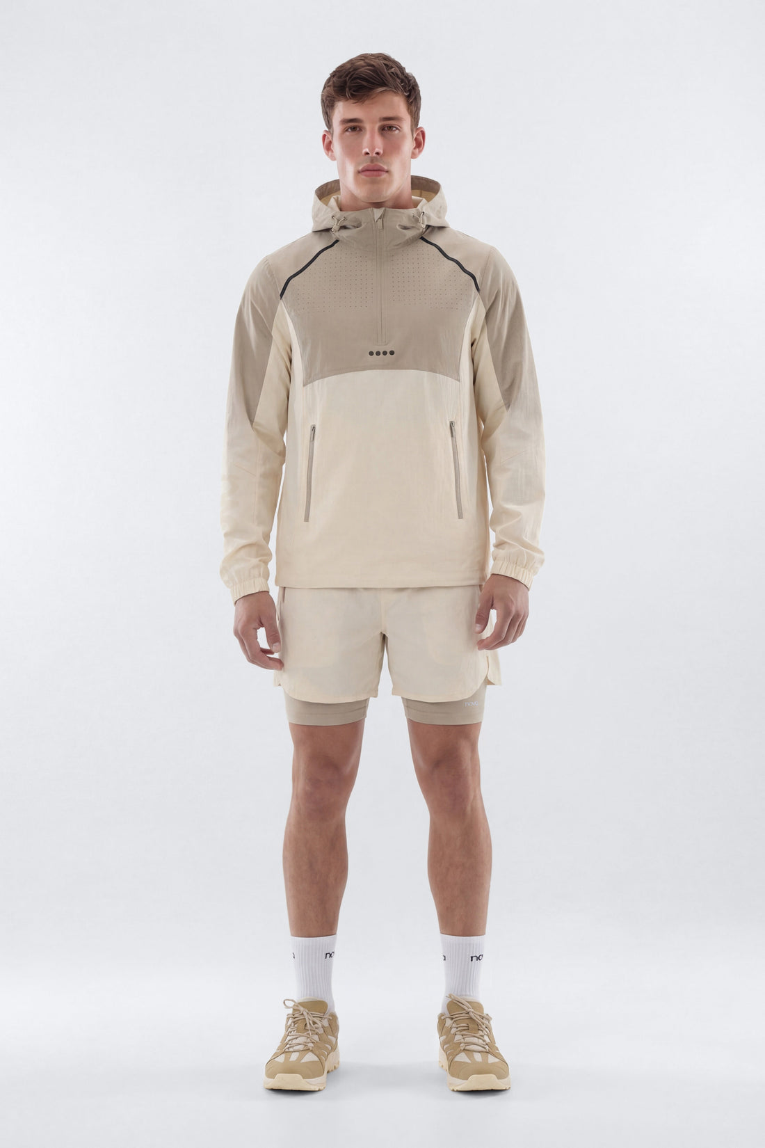 ProRipStop 7″ Built In Compression Shorts - Cream/combo