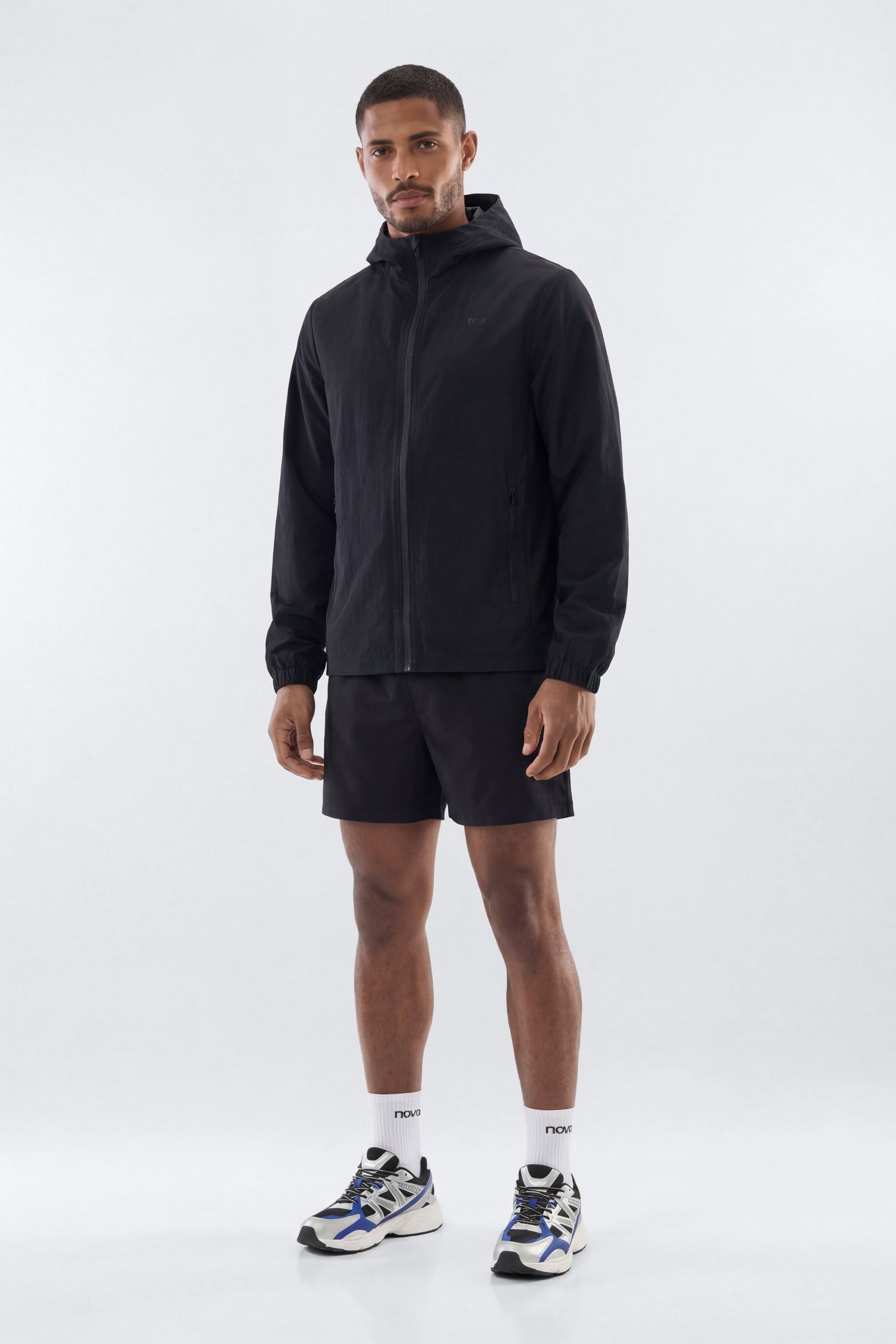 CoreNylon Hooded Full Zip Jacket - Black