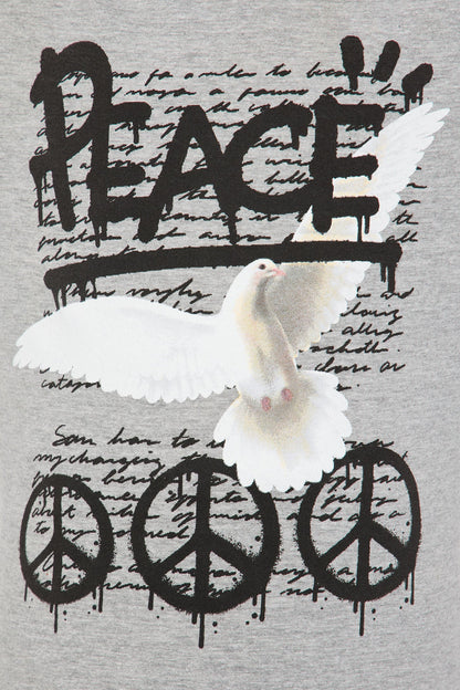 Mini Protecting My Peace T-Shirt - Grey