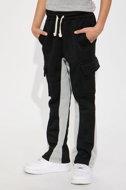 Mini Show A Little Cargo Flare Pant - Charcoal