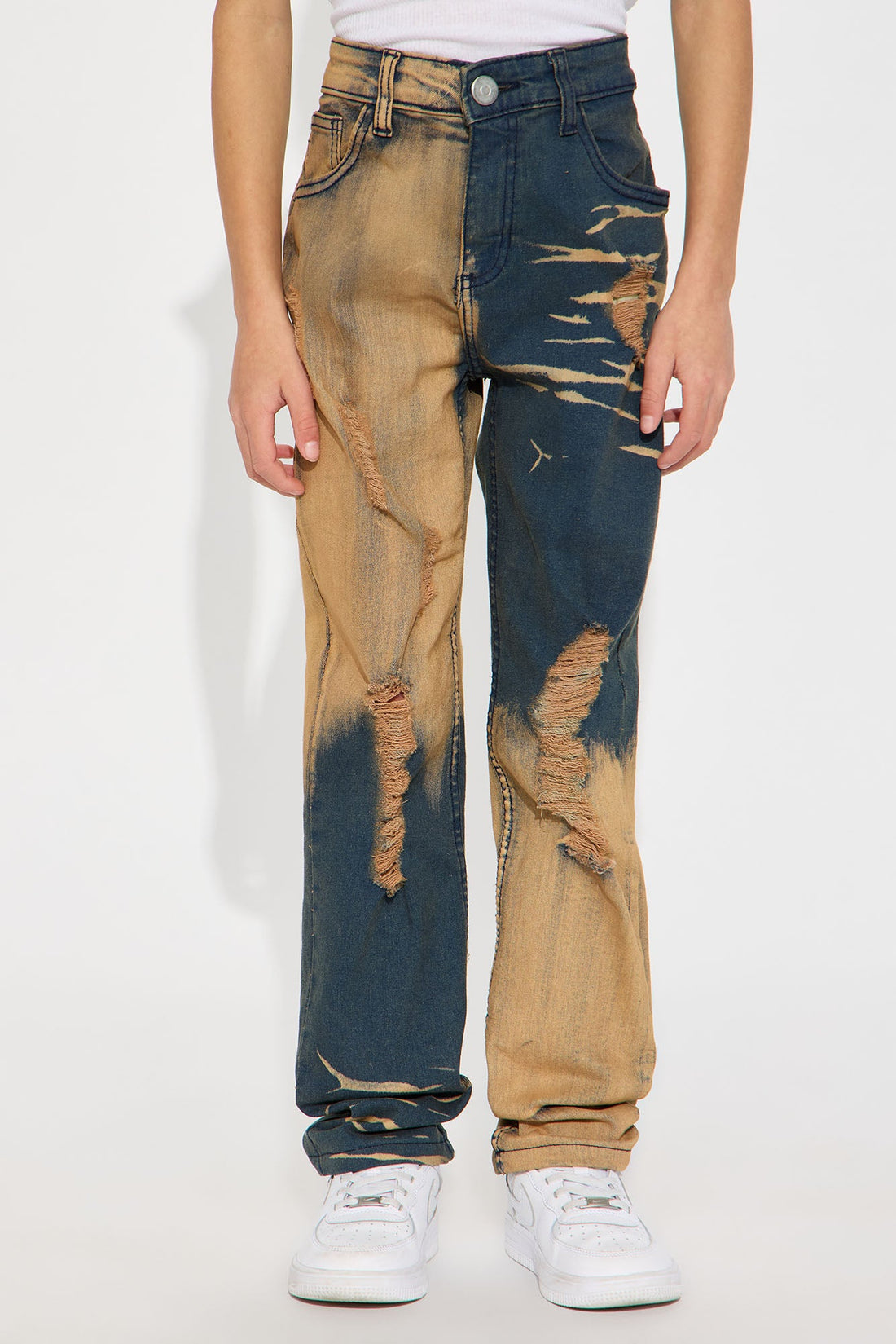Mini All Good Things Are Flowing Denim Jean - Vintage Blue Wash