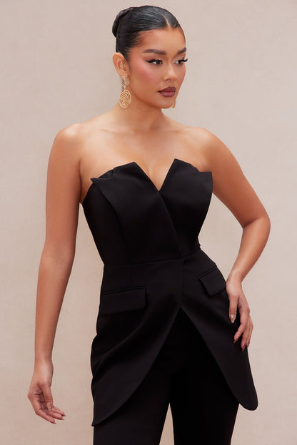 Paloma Flare Pant Suit - Black