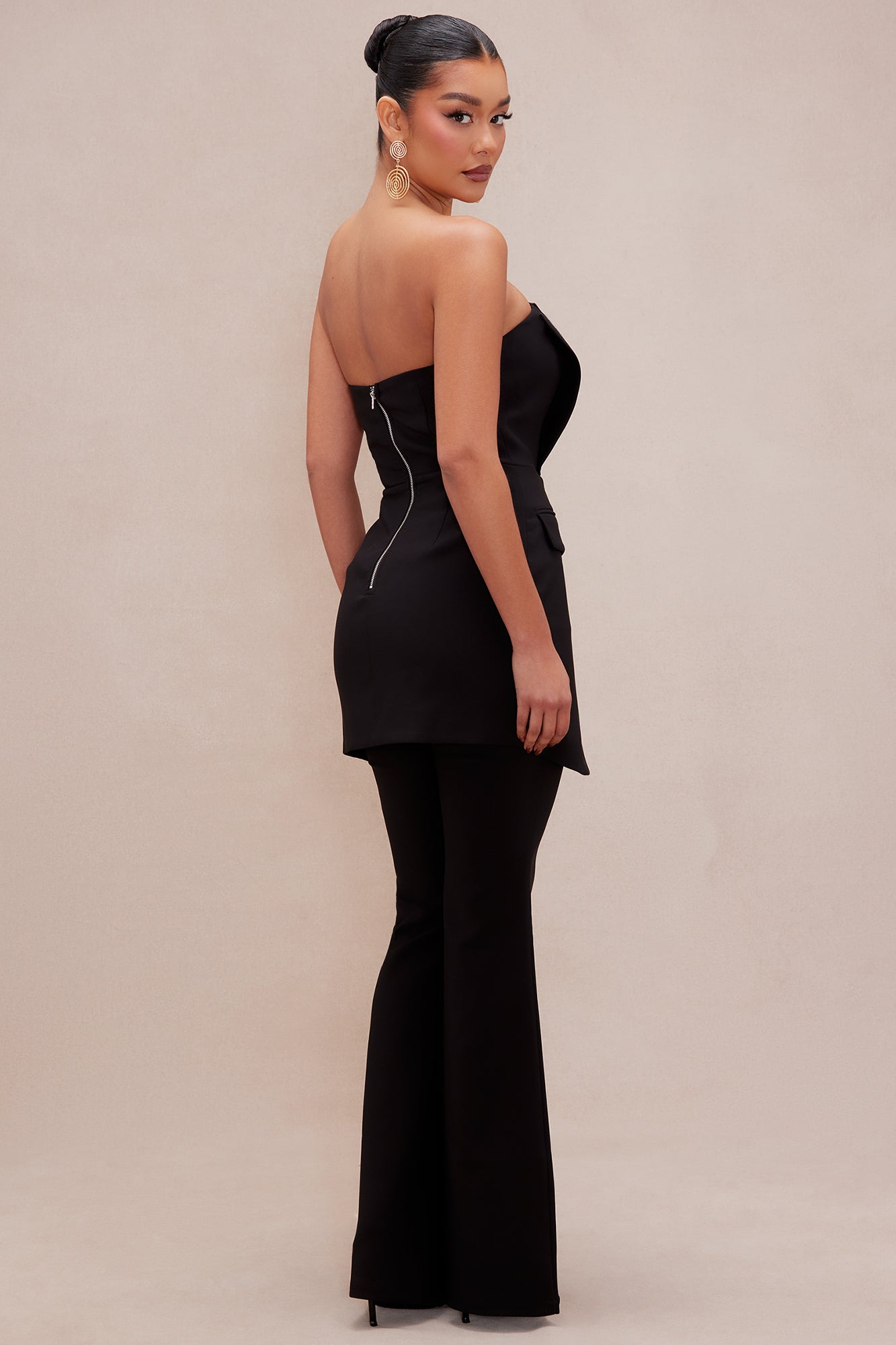 Paloma Flare Pant Suit - Black