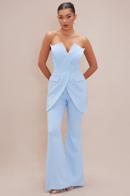 Paloma Flare Pant Suit - Blue