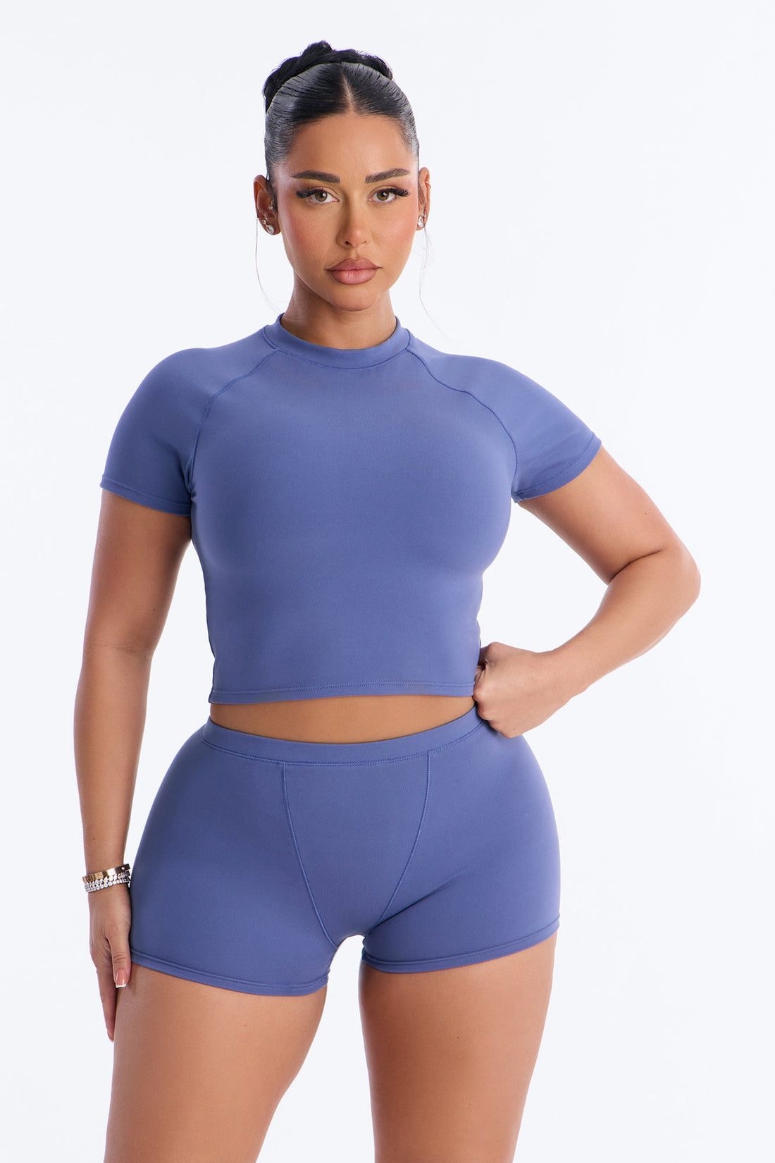 Kendra Brushed Short Set - Blue