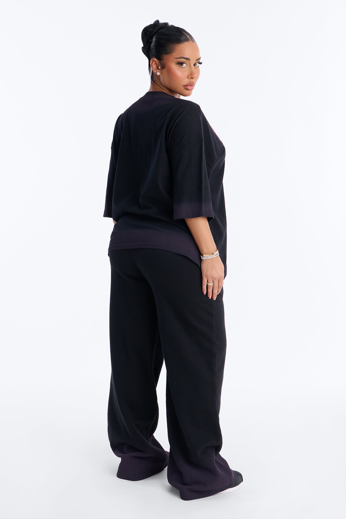 Lover Girl Fleece Sweatsuit Set - Black