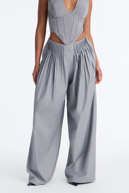 Corporate Queen Trouser Wide Leg Pant 32″ - Grey