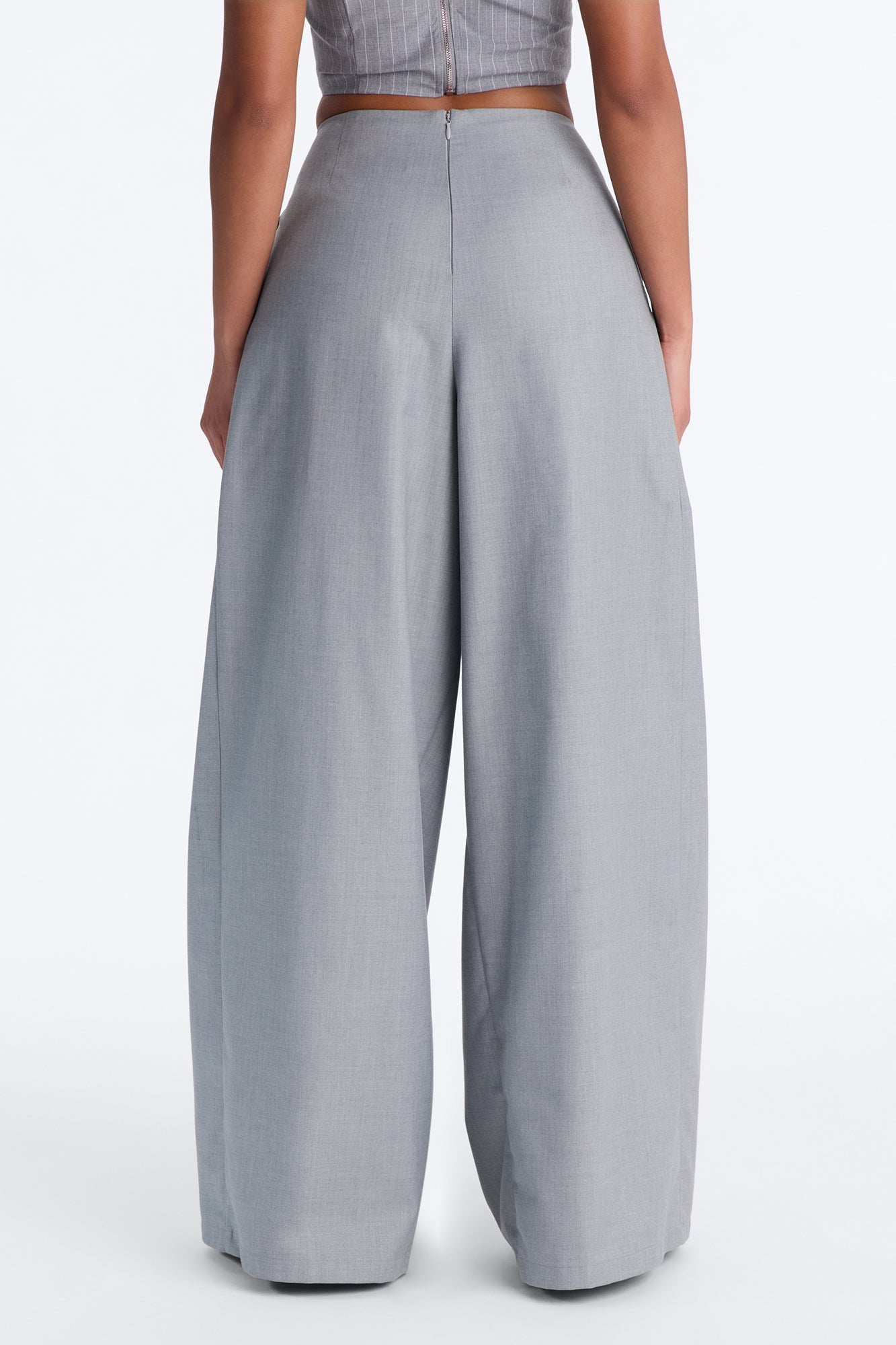 Corporate Queen Trouser Wide Leg Pant 32″ - Grey