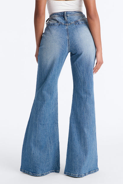 Missing Element Stretch Flare Jeans - Medium Wash