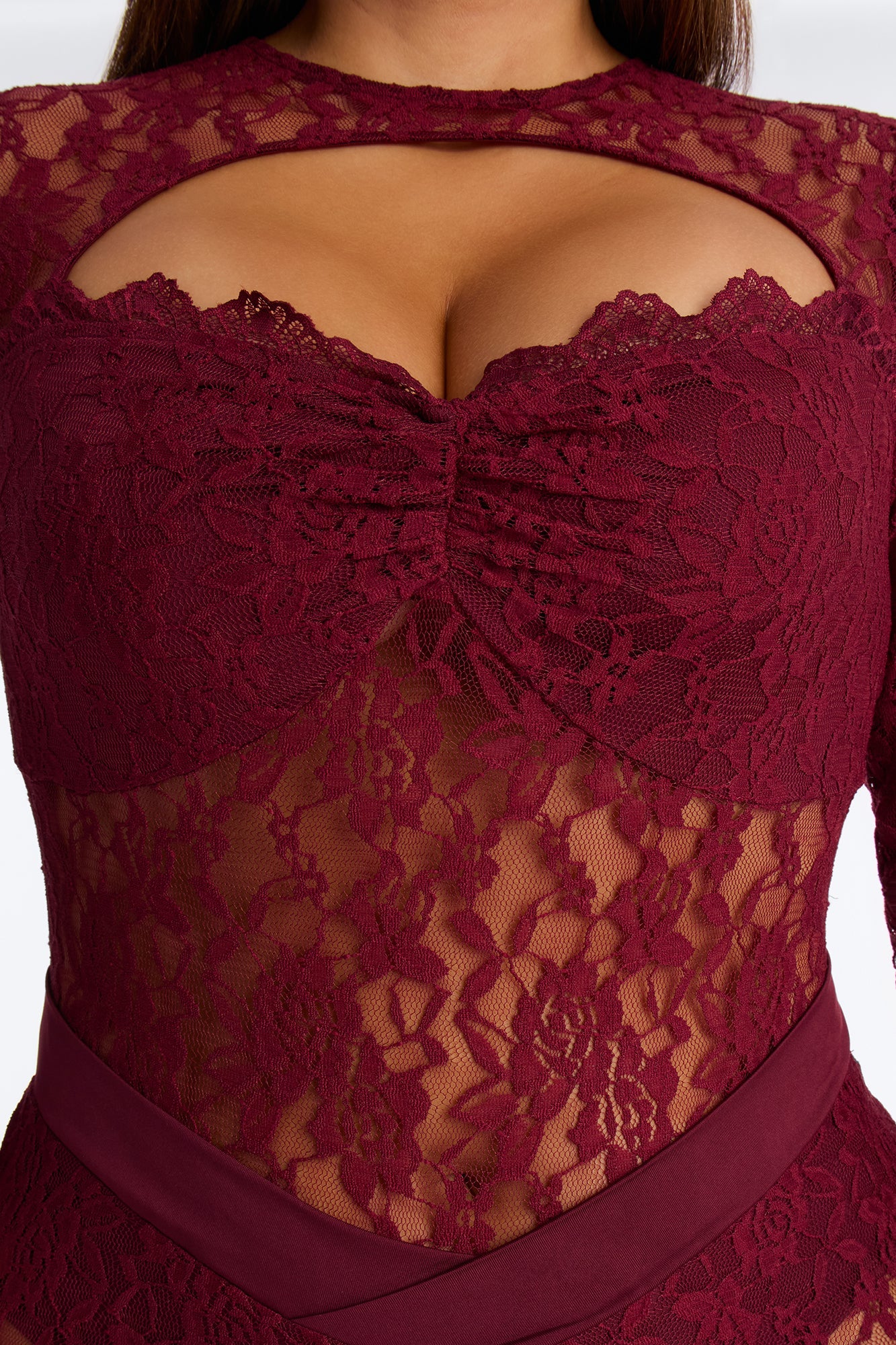 Gypsy Lace Jumpsuit - Burgundy