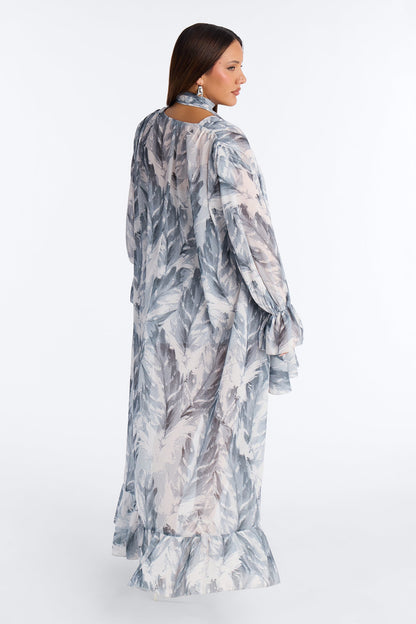 Demi High Low Chiffon Mini Dress - Grey/combo