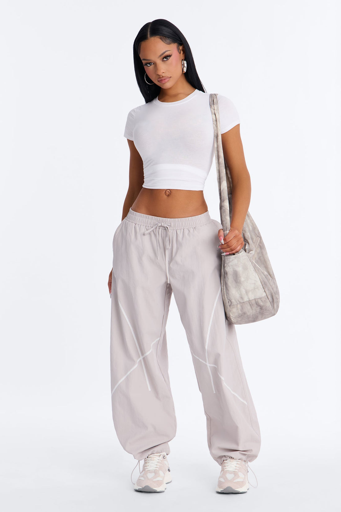 Harlow Mid Rise Jogger Pant 30″ - Grey