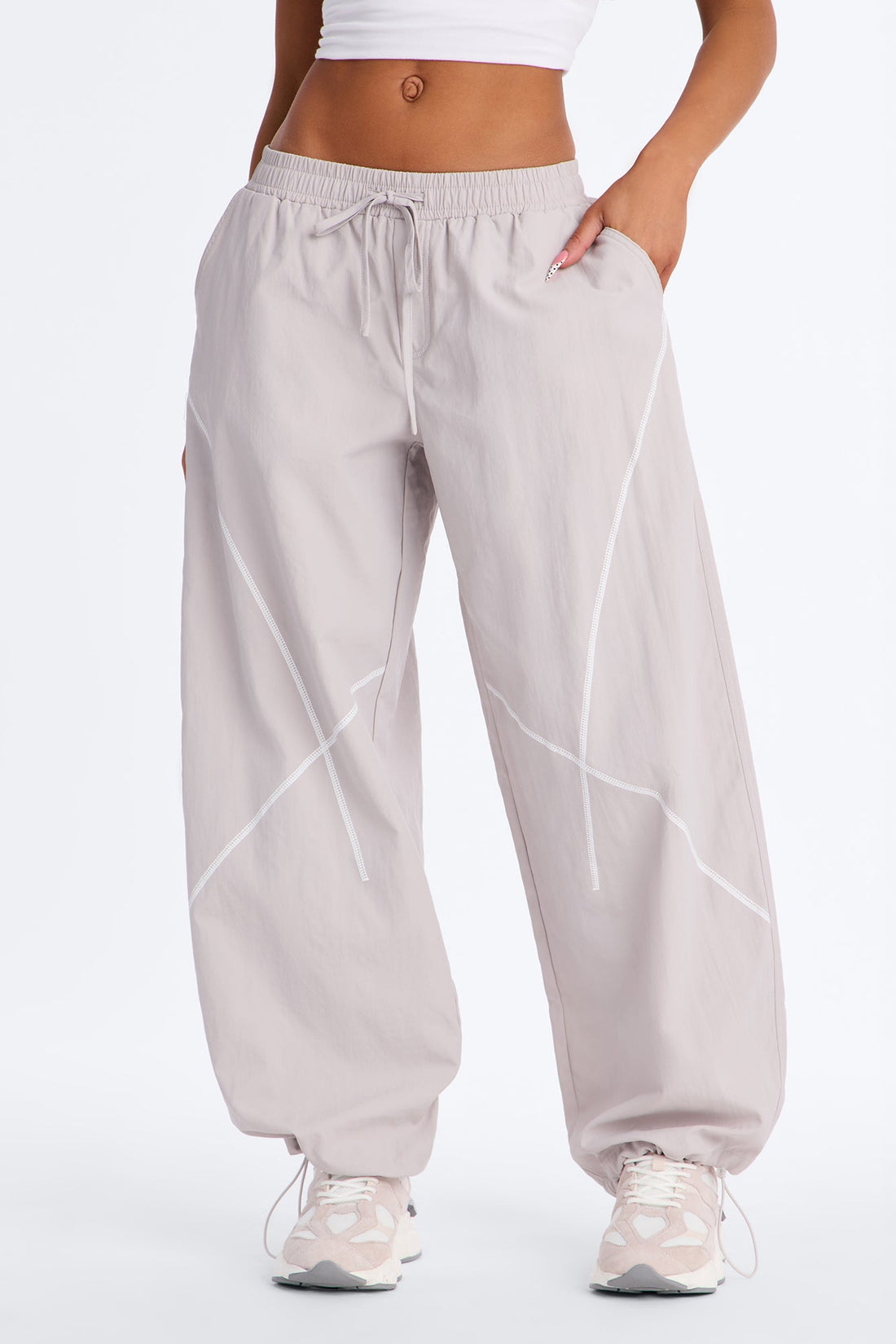 Harlow Mid Rise Jogger Pant 30″ - Grey