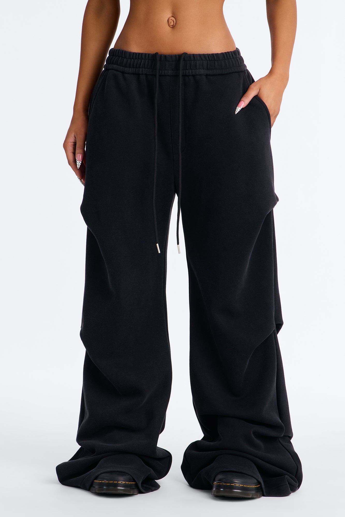 Far From Average Washed Mid Rise Stacked Pant 33″ - Black Wash