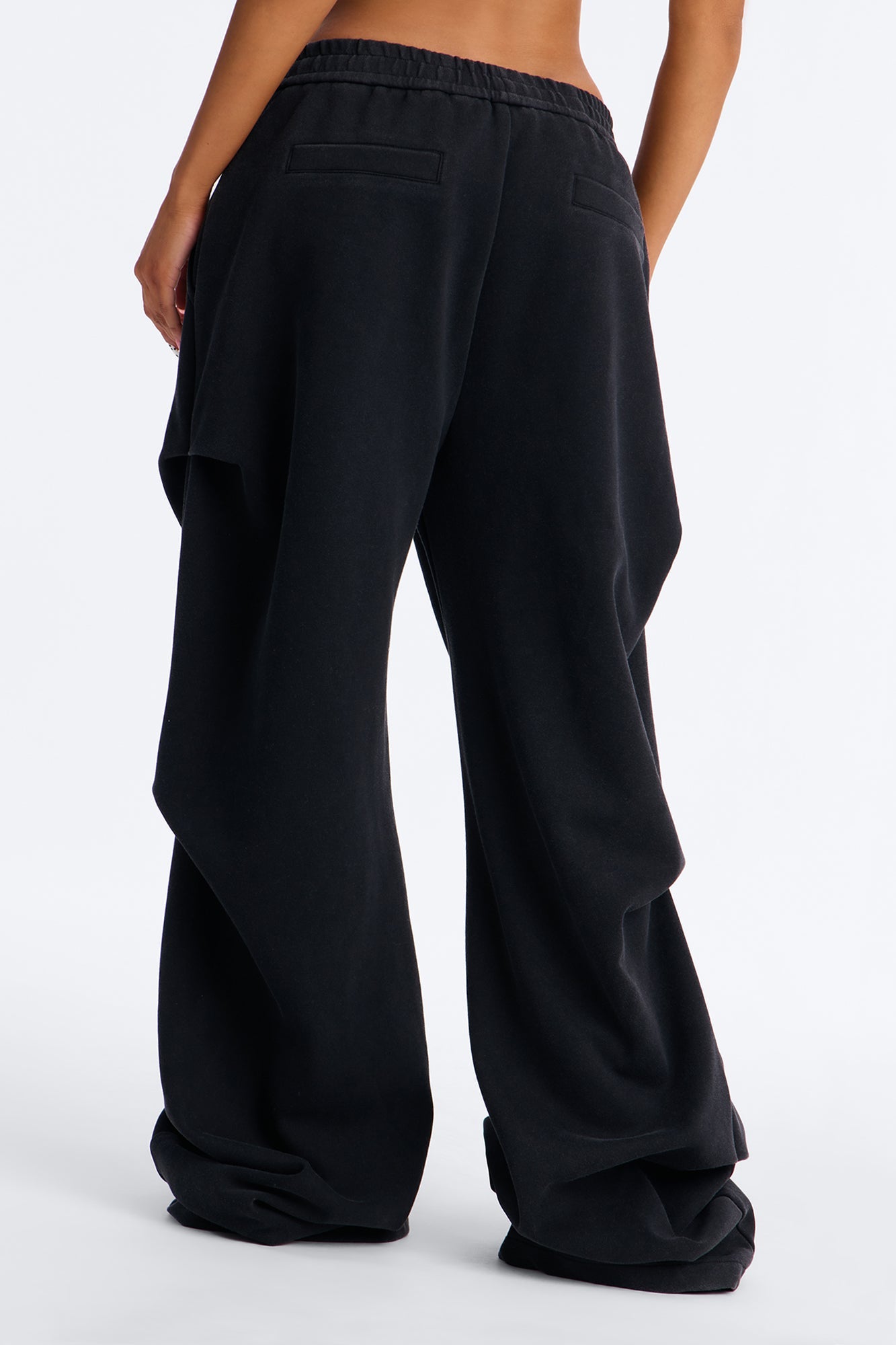 Far From Average Washed Mid Rise Stacked Pant 33″ - Black Wash