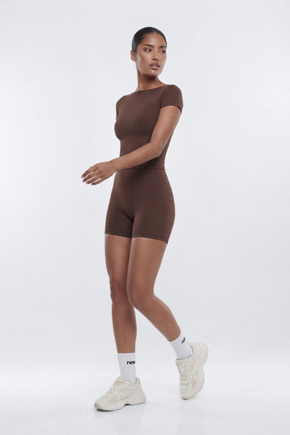 CloudForm™ Low Back Sports Top - Brown