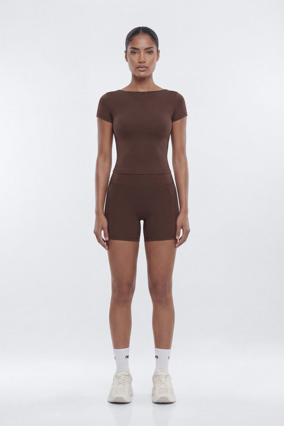 CloudForm™ Low Back Sports Top - Brown