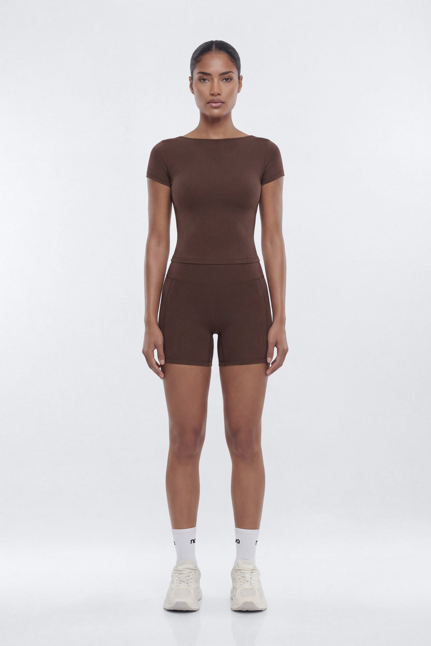 CloudForm™ Low Back Sports Top - Brown