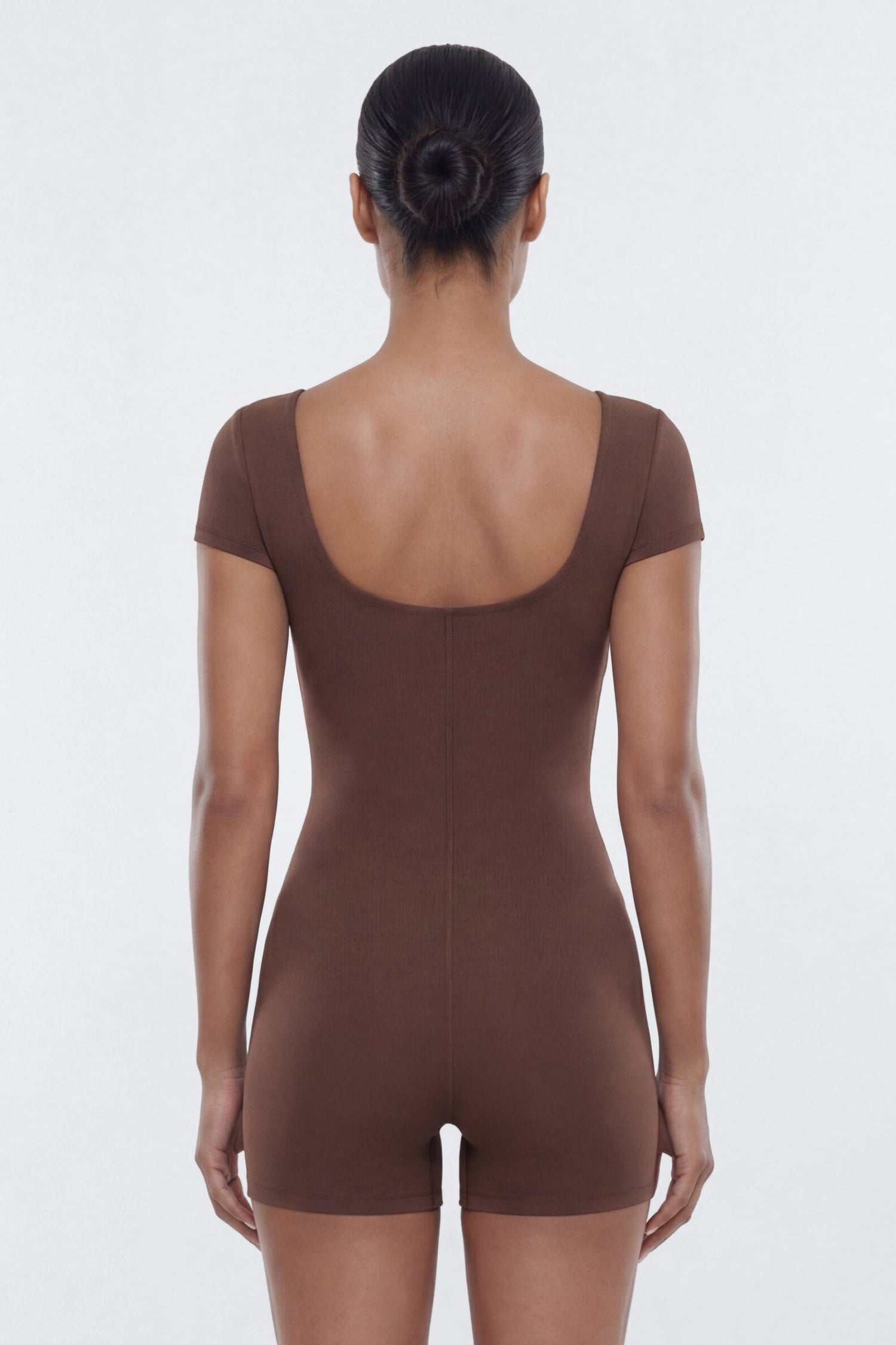 ProStretch™ 3″ Low Back Romper - Brown