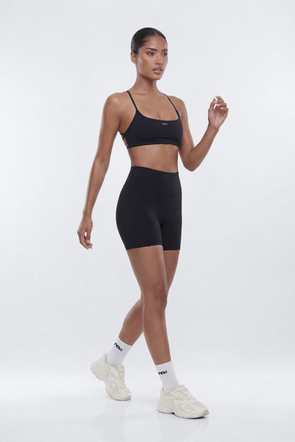 CloudForm™ Strappy Back Sports Bra - Black