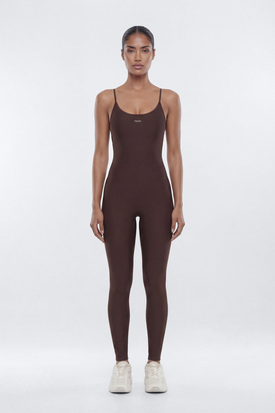 AirSculpt™ 25″ Skinny Jumpsuit - Brown