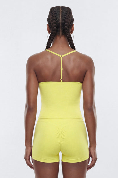 CloudForm™ Y Back Sports Top - Yellow
