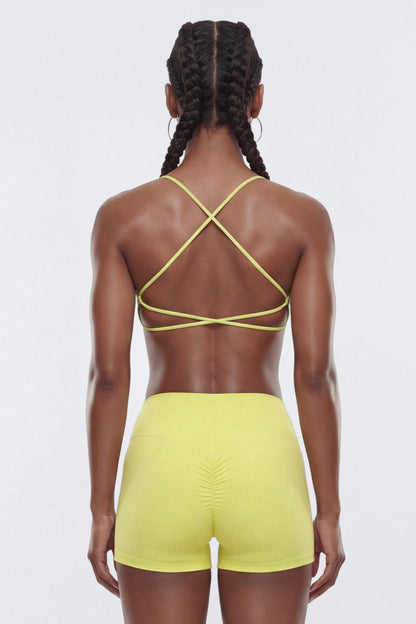 CloudForm™ Strappy Back Sports Bra - Yellow
