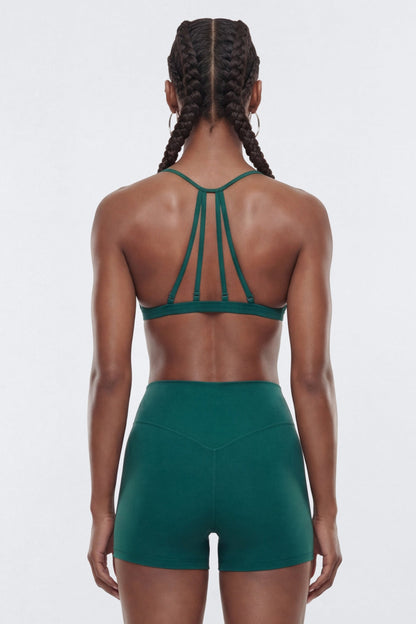 ProStretch™ Adjustable Strap Back Sports Bra - Hunter Green