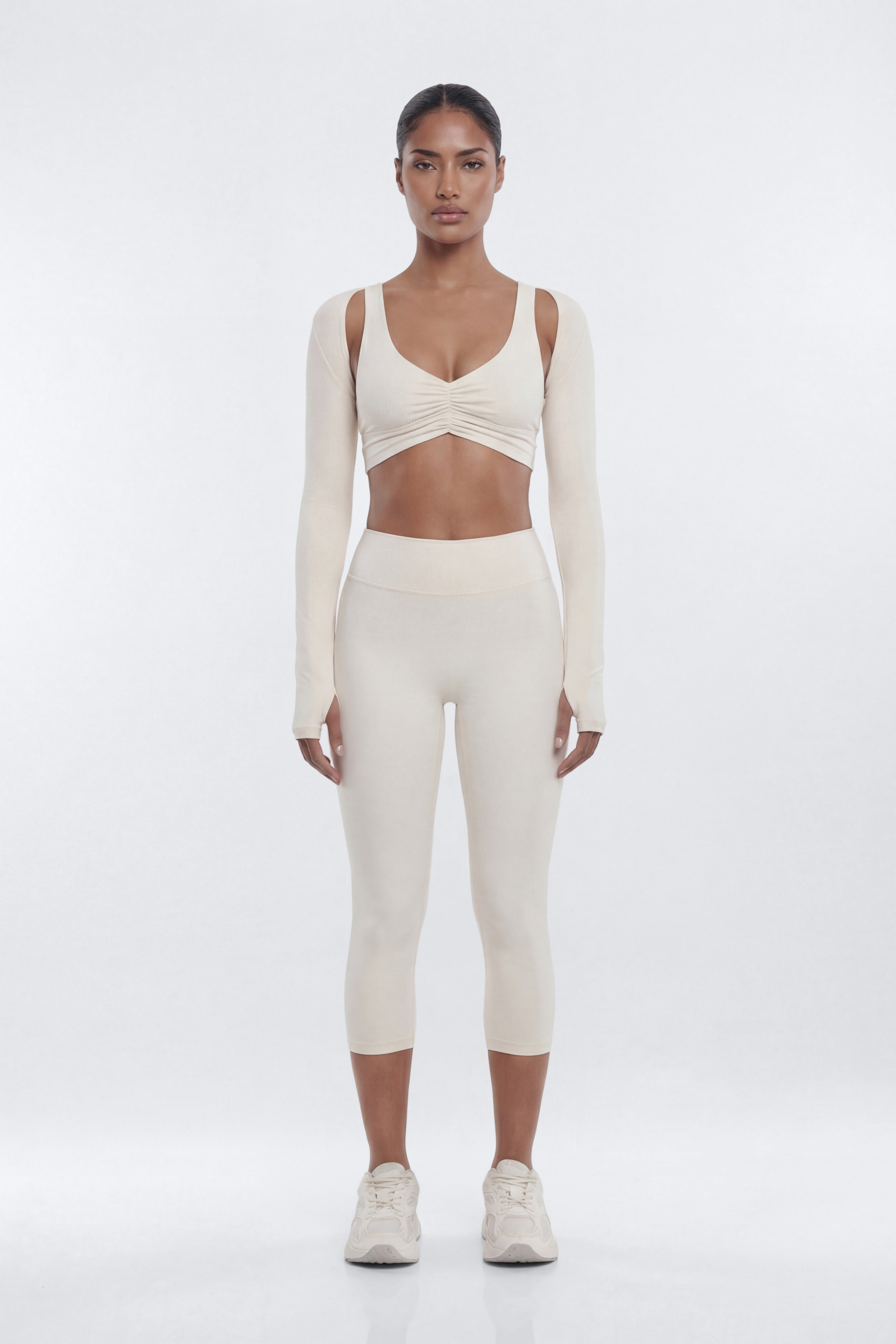 CloudForm™ Long Sleeve Shrug - Beige