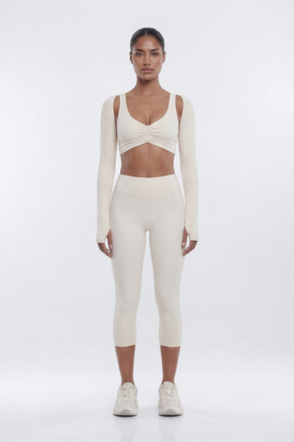 CloudForm™ Long Sleeve Shrug - Beige