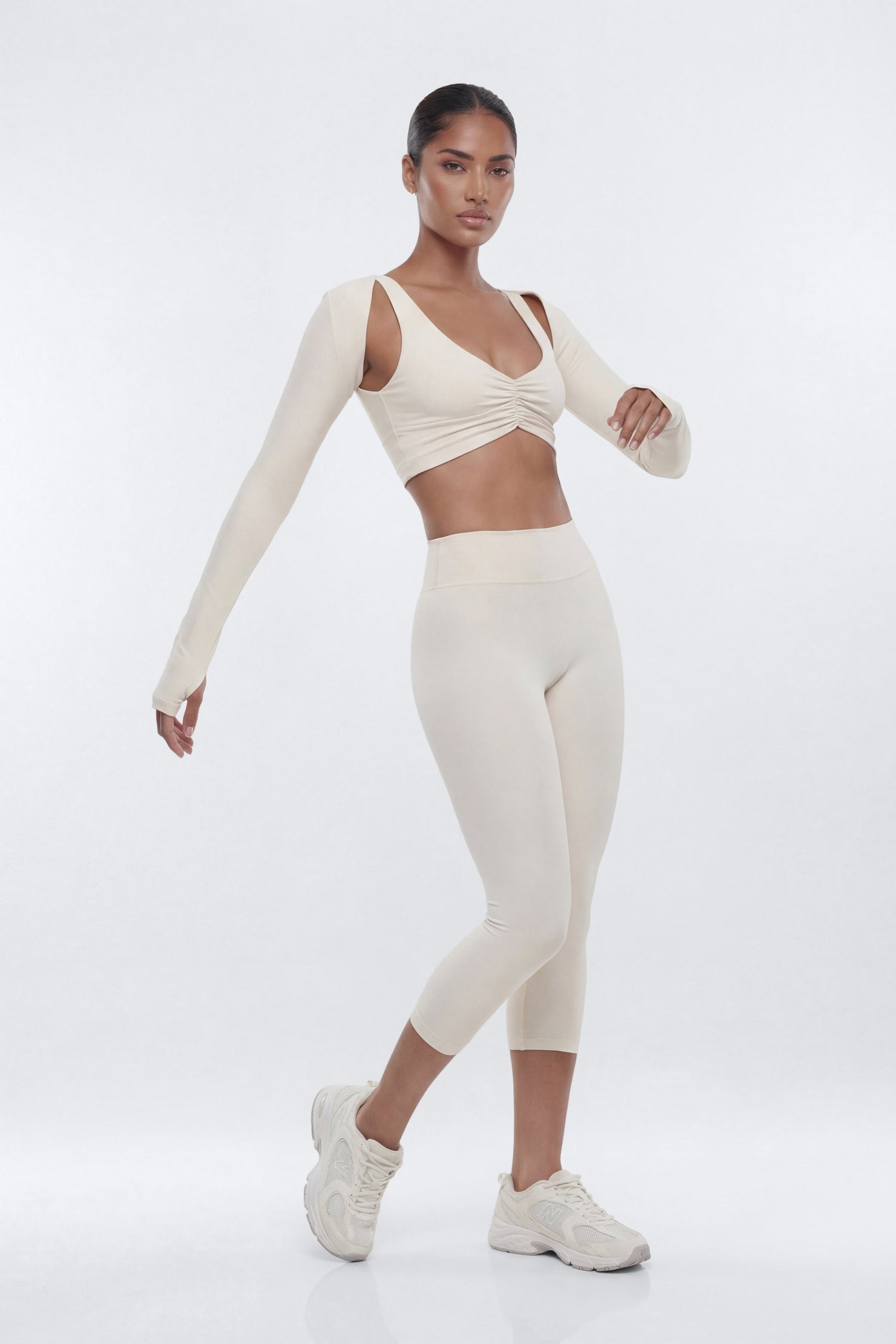CloudForm™ Long Sleeve Shrug - Beige