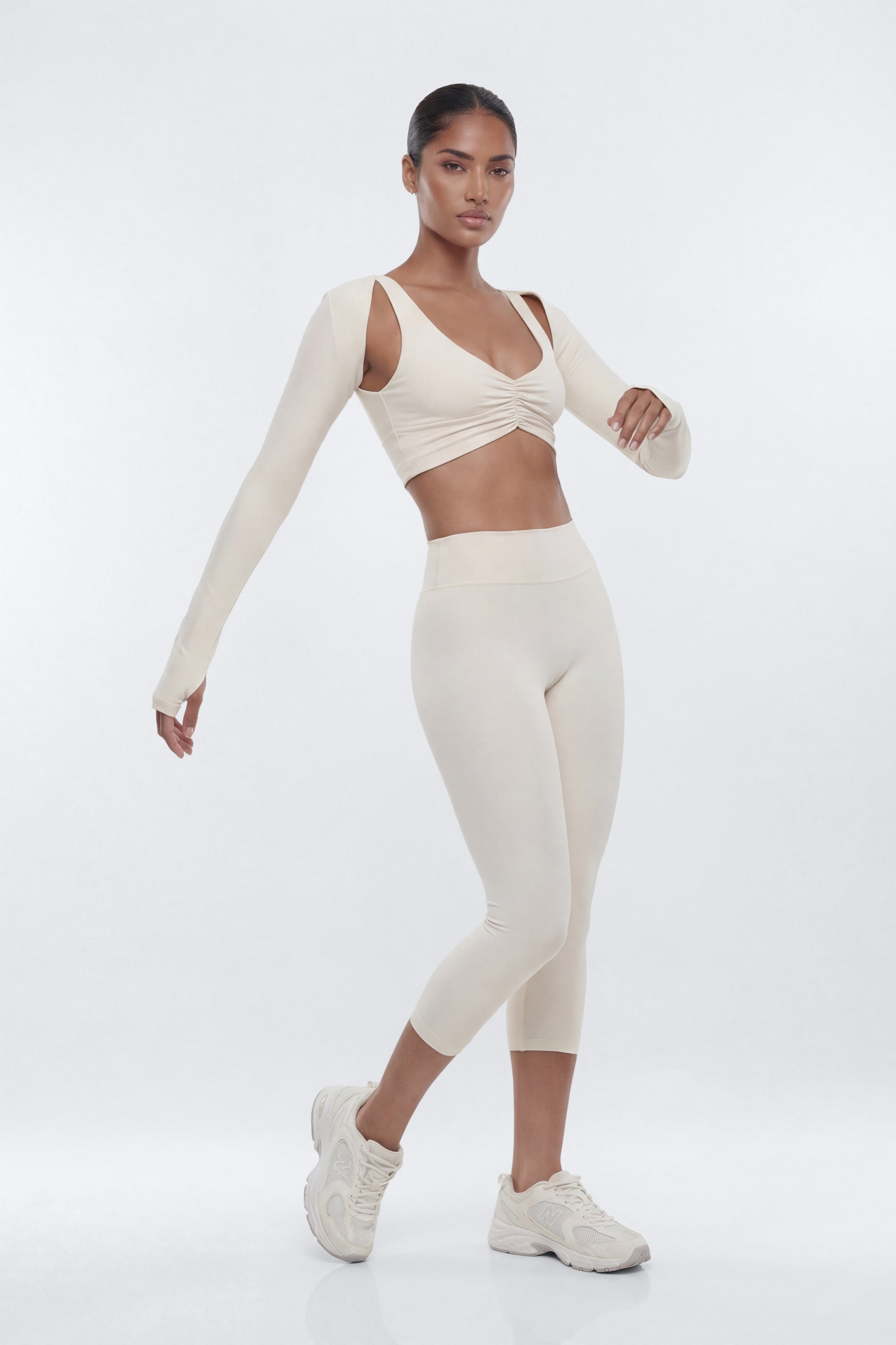 CloudForm™ Long Sleeve Shrug - Beige