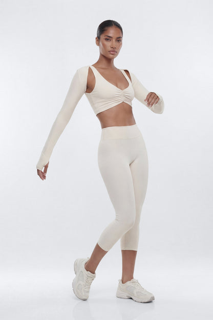CloudForm™ Long Sleeve Shrug - Beige