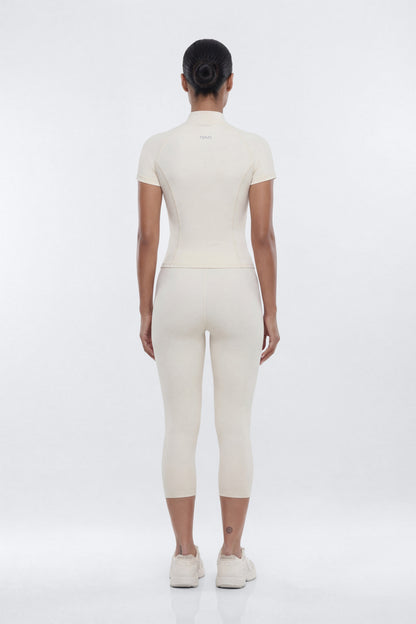 CloudForm™ Short Sleeve Full Zip Jacket - Beige