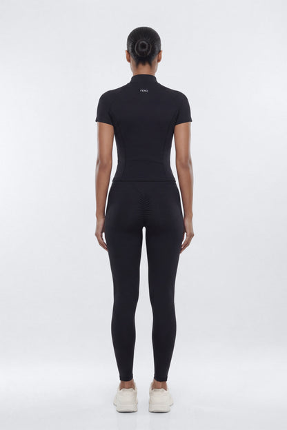 CloudForm™ Short Sleeve Full Zip Jacket - Black