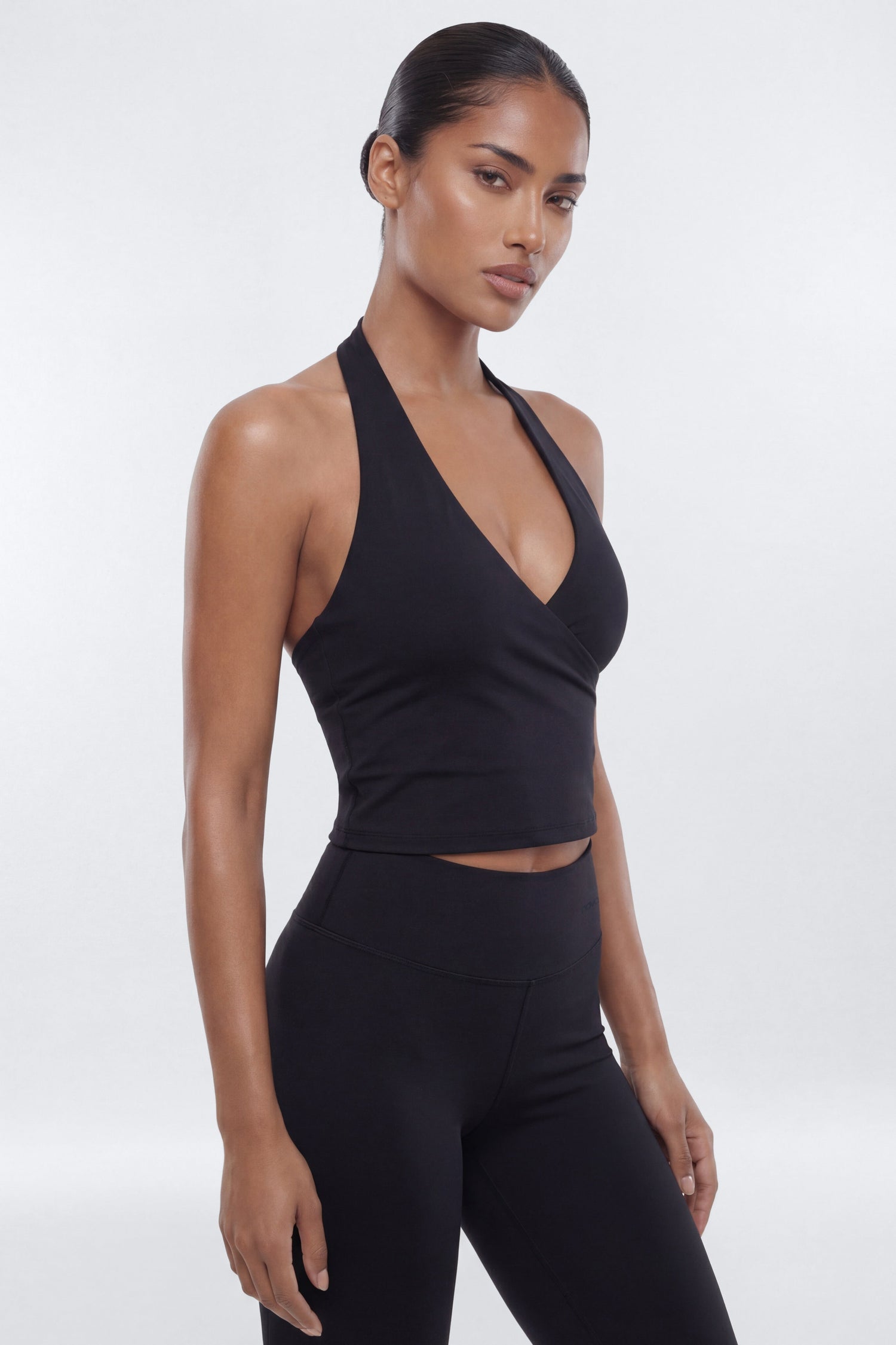 ButterSoft™ Halter Sports Top - Black