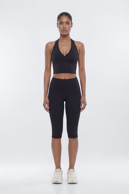 ButterSoft™ Halter Sports Top - Black