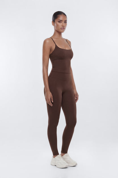 CloudForm™ 25″ Invisible Scrunch Legging - Brown