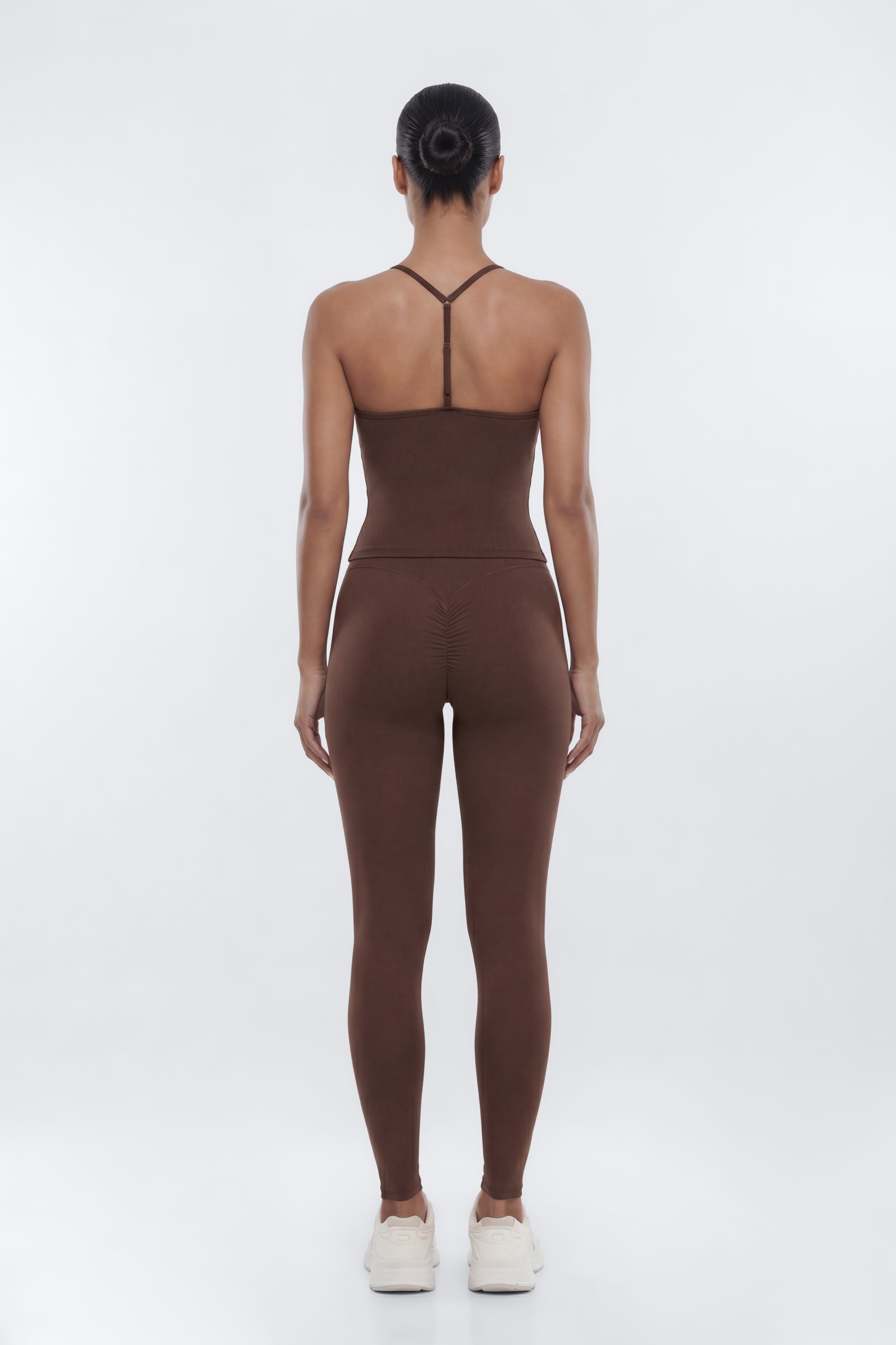 CloudForm™ Y Back Sports Top - Brown