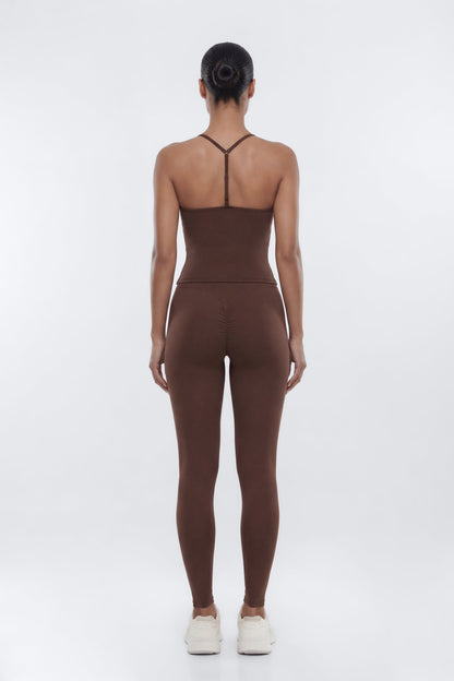CloudForm™ Y Back Sports Top - Brown