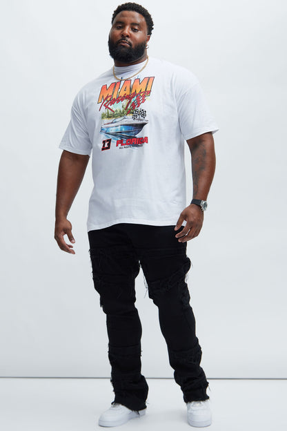 With Some Fray Skinny Flare Cargo Jeans - Black