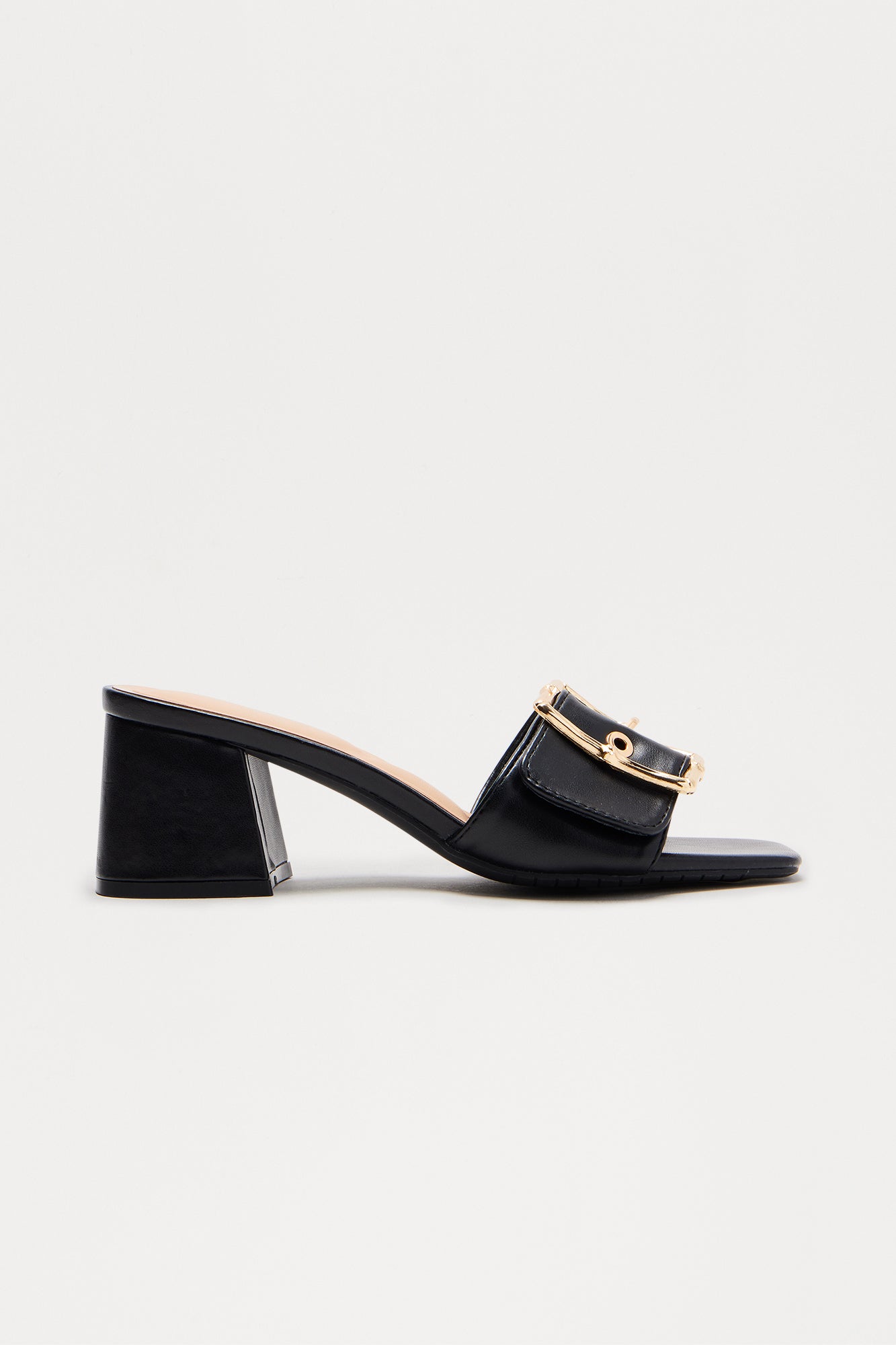 Sedna Buckle Mules - Black