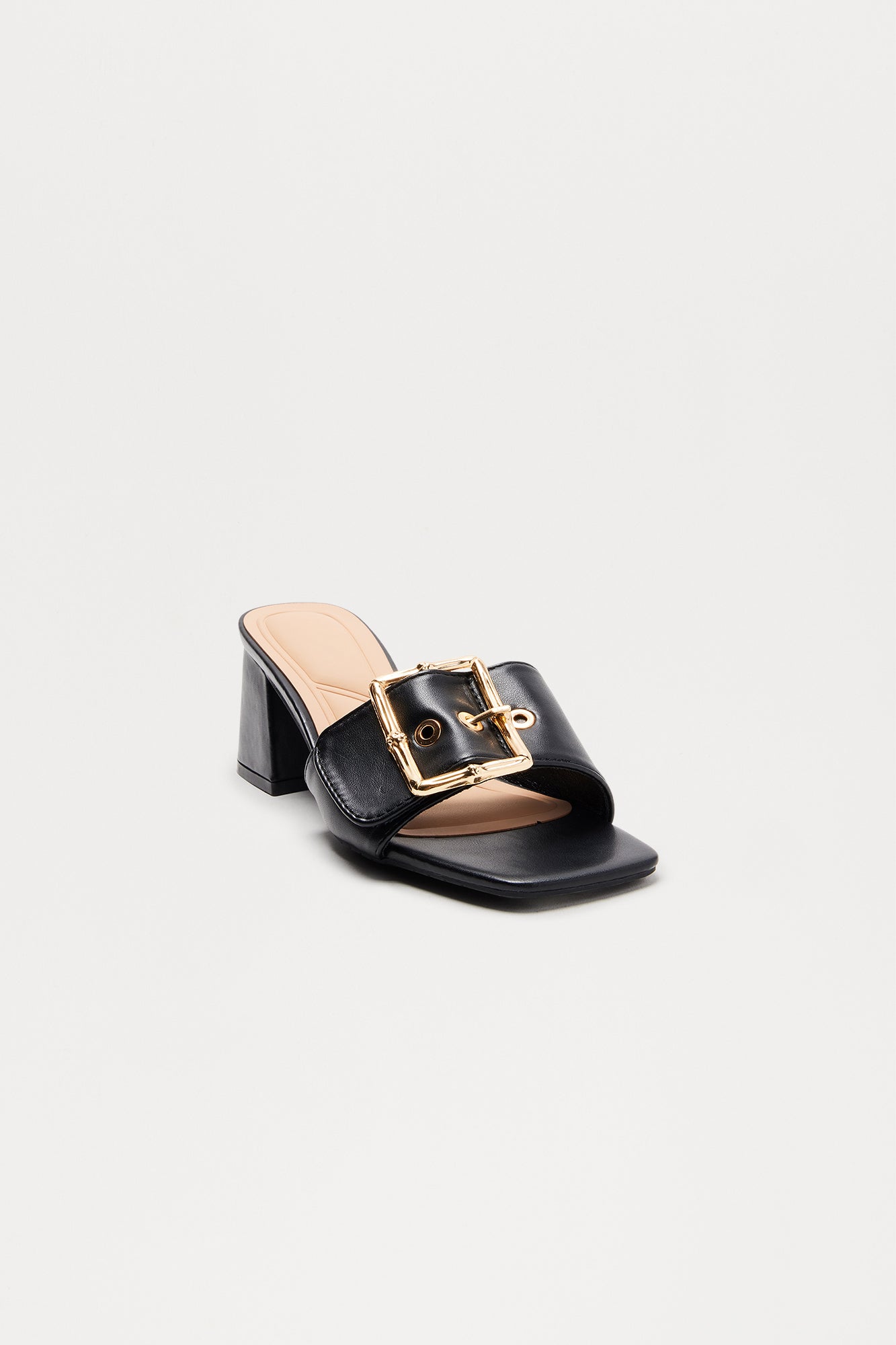 Sedna Buckle Mules - Black