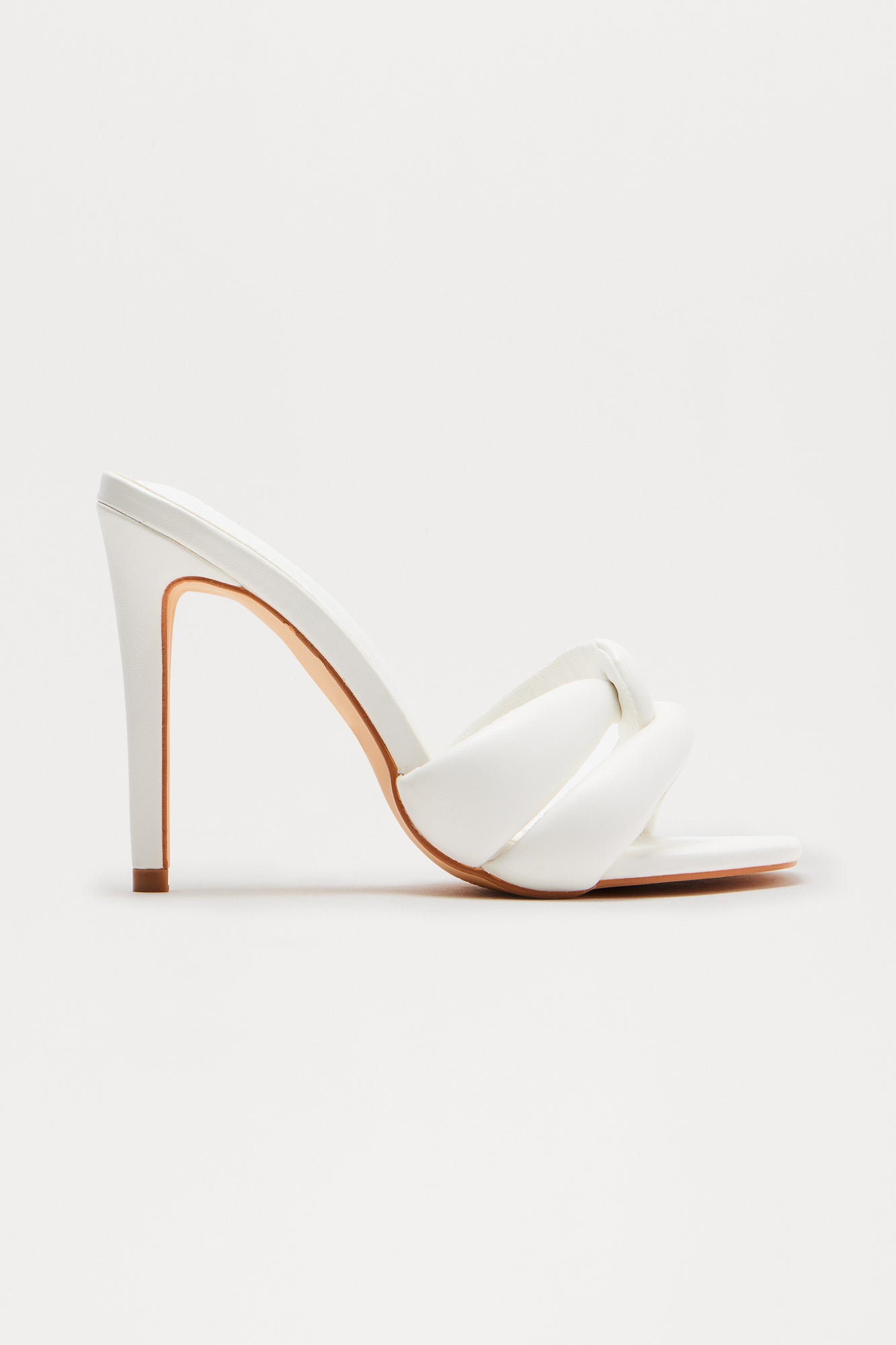 Romina Knot Heels - White