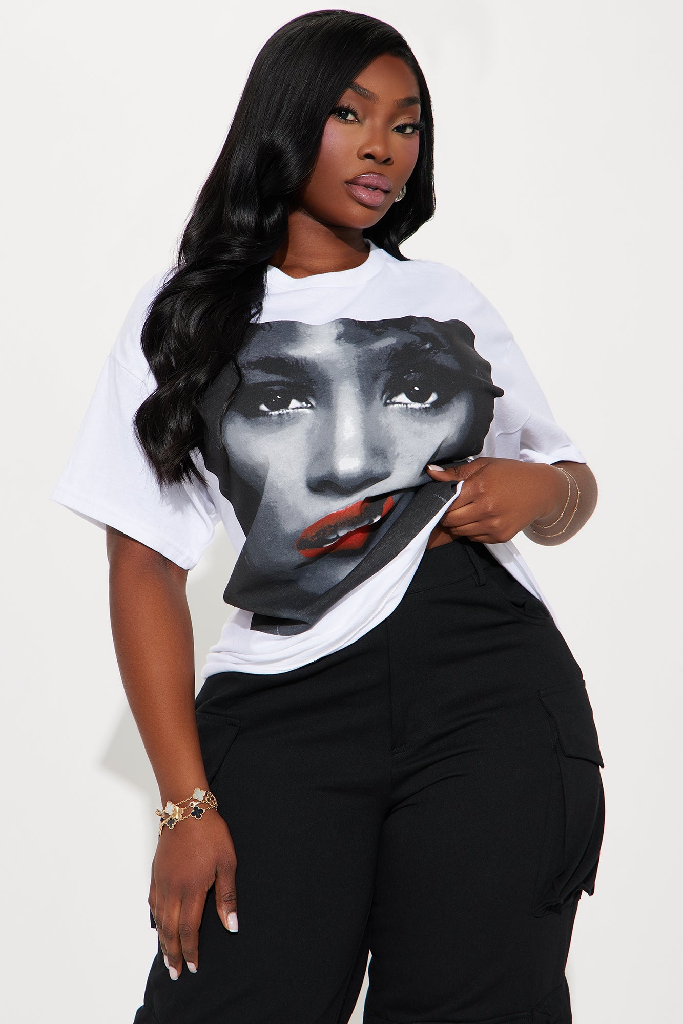Whitney Houston Up Close Tee - White