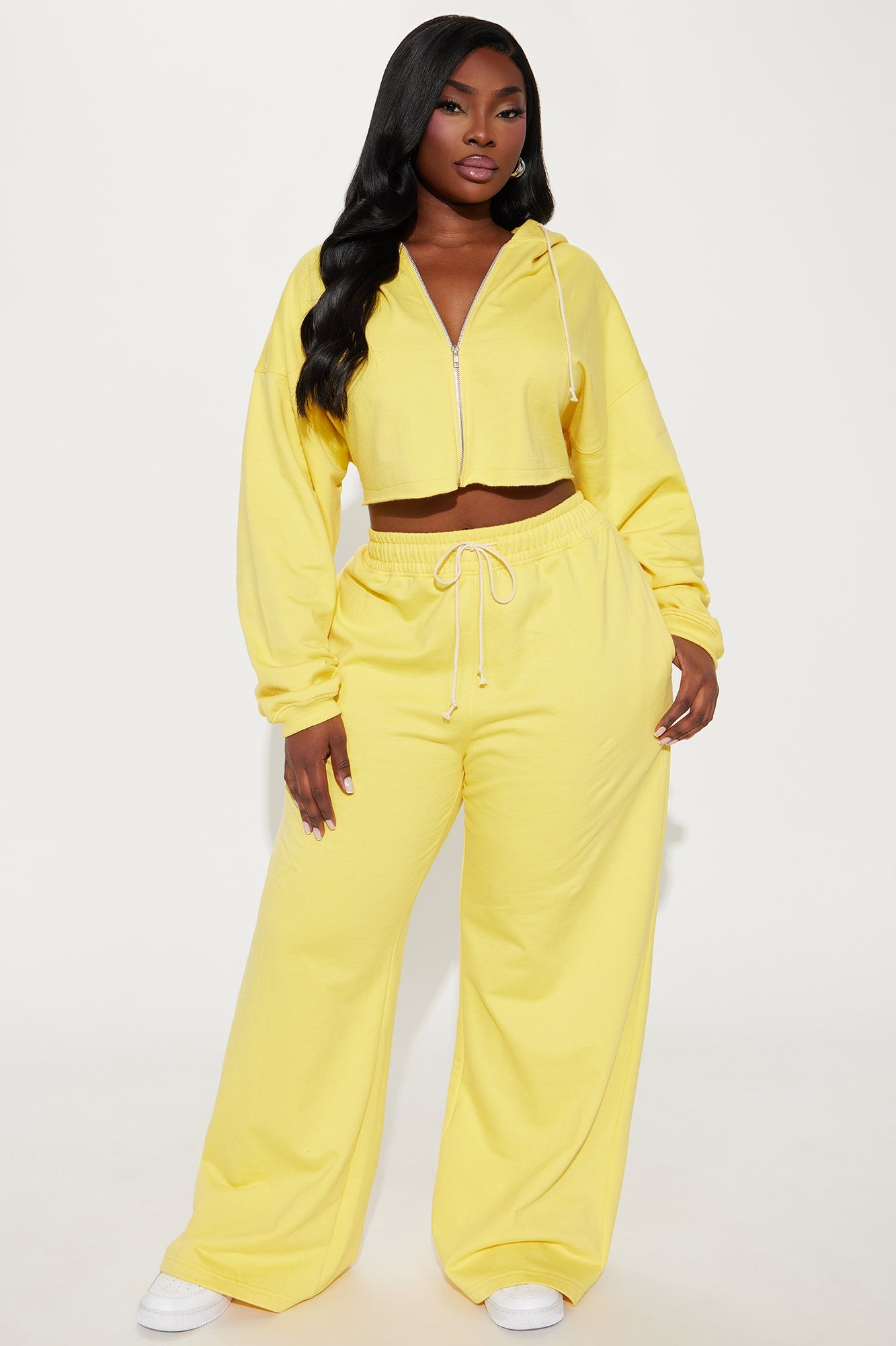On The Way Sweatpant Set - Yellow
