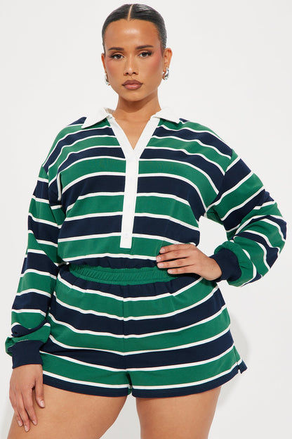 Sporty Vibe Romper - Green/combo