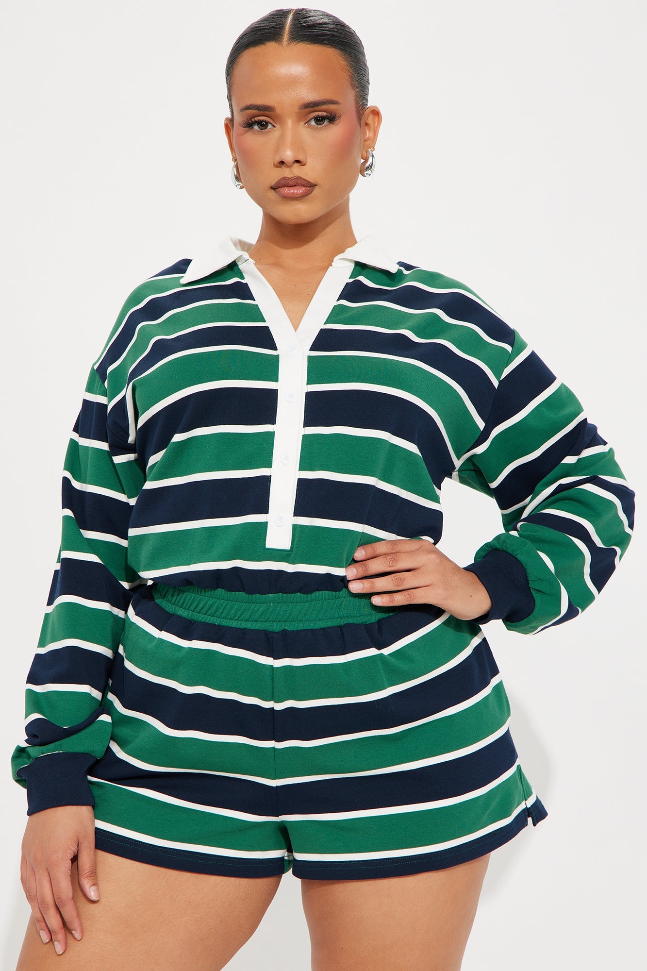Sporty Vibe Romper - Green/combo