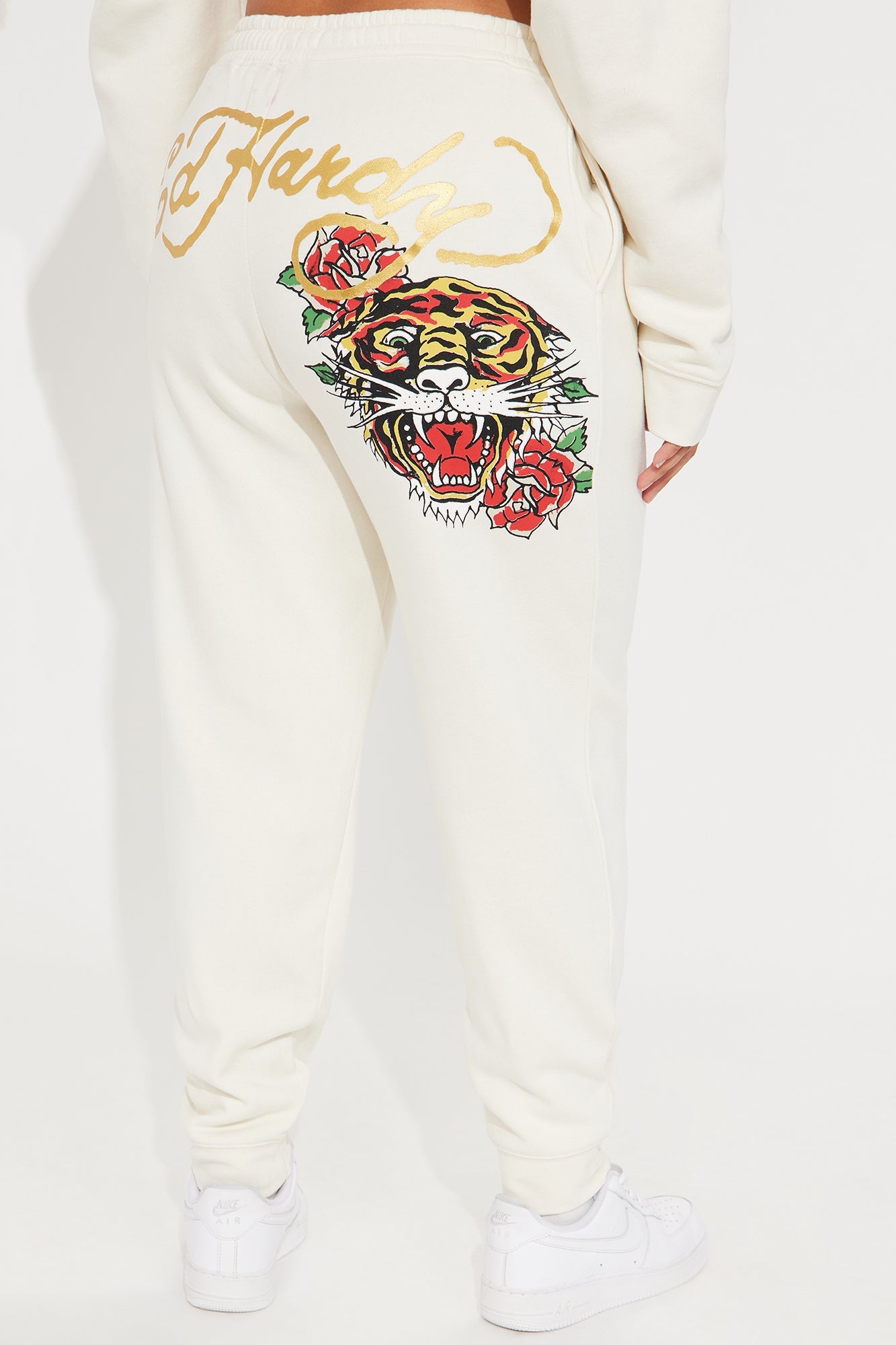 Ed Hardy Retro Tiger Jogger - Ivory