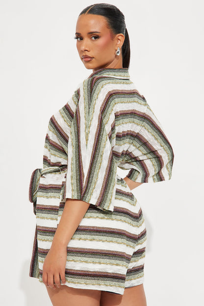 On The Verge Romper - Green/combo